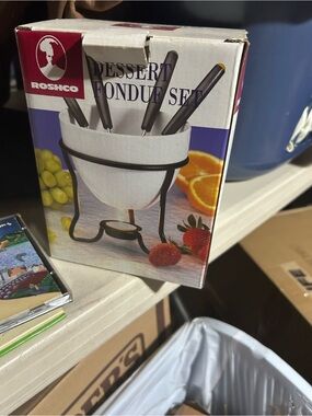 White Dessert Fondue Set
